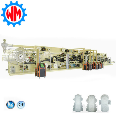 comprar Full-Servo automático senhora sanitário guardanapo matéria-prima linha de produção completa máquina de fabricação online manufacture