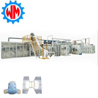 comprar Customizable High Speed 400pcs/min Adult Diaper Making Machine PLC Control with CE Fabricação em linha