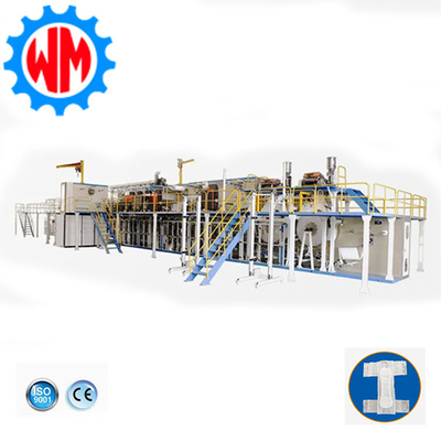 High Standard Full Servo Adult Diaper Making Machinery com Sistema de Controle PLC