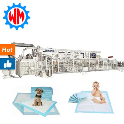 Fácil de operar Linha de produção Underpad 250 metros/min Máquina Underpad