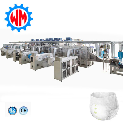 Linha de produção de calças de treino para bebés de baixa energia com sistema de embalagem opcional