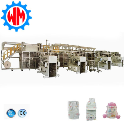 Novo Design Full Servo Big Ring Waist Baby Diaper Making Machine com Sistema de Embalagem