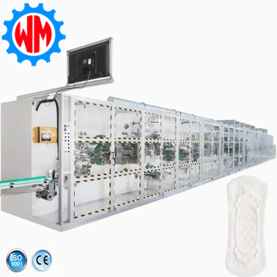 Linha de produção de guardanapos sanitários de alto padrão 1500 pcs/min Exportação para a América do Sul